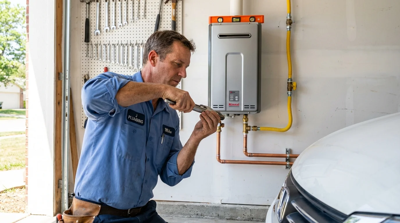 Tankless water heater installation by a Johns Plumbing LLC plumber in Alexandria Bay